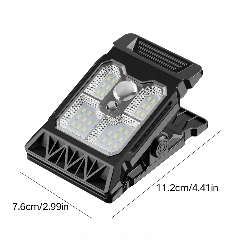 Solar Outdoor Clip Light Automatic Sensor Light Courtyard Home Illumination No-Drill Waterproof Wall Mounted Street Light