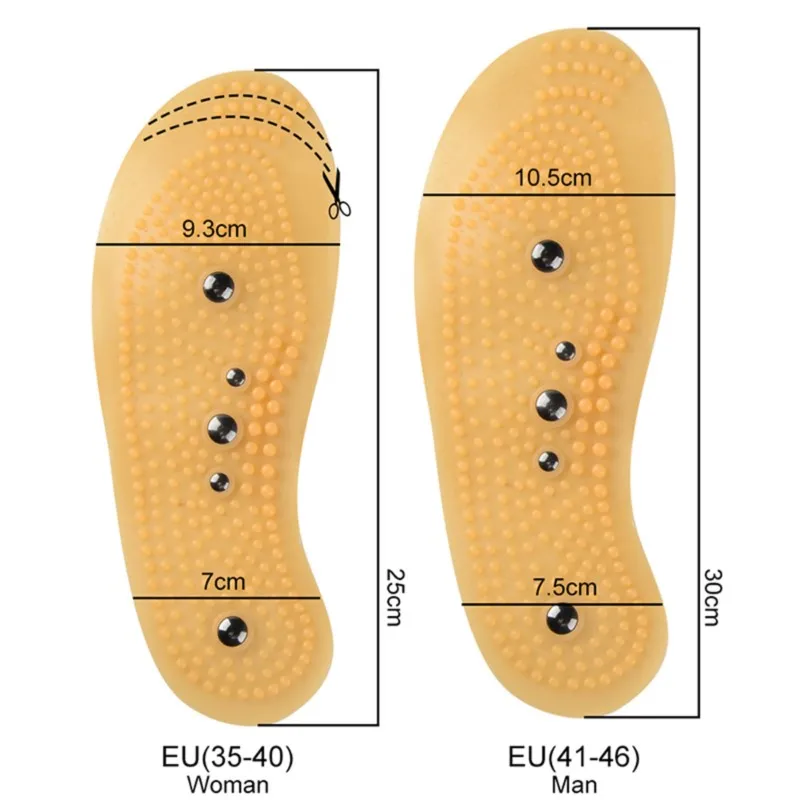 แผ่นรองเท้าแม่เหล็กบำบัดสำหรับผู้ชายและผู้หญิง นวดฝ่าเท้า ลดน้ำหนัก รองเท้าเพื่อสุขภาพ แผ่นรองเท้าเพื่อการดูแลเท้า แผ่นแม่เหล็กกดจุด