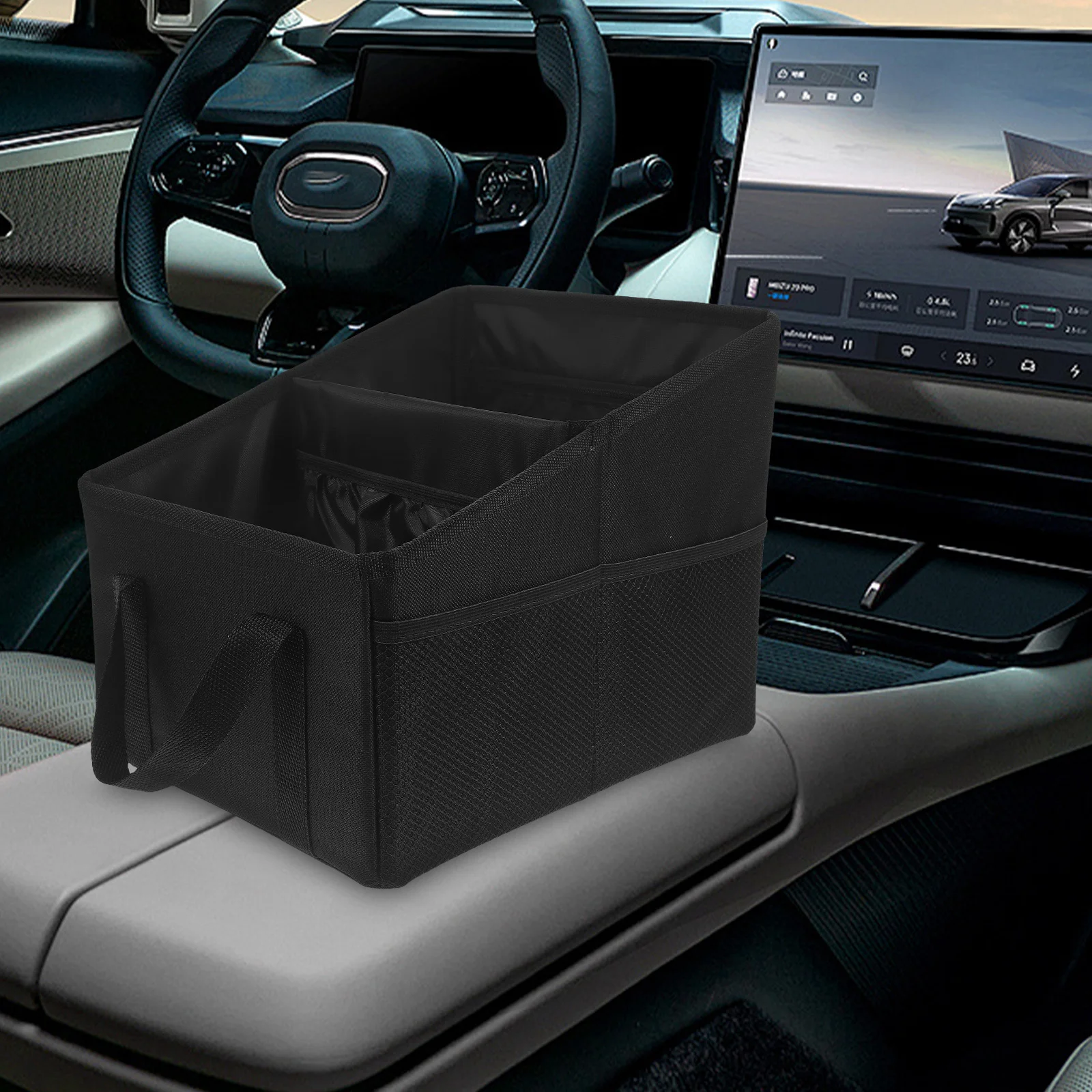 

Collapsible Car Trunk Organizer Oxford Cloth Storage Box Handles Back Seat Storage Vehicle Cargo Organizer Suv Car Accessories