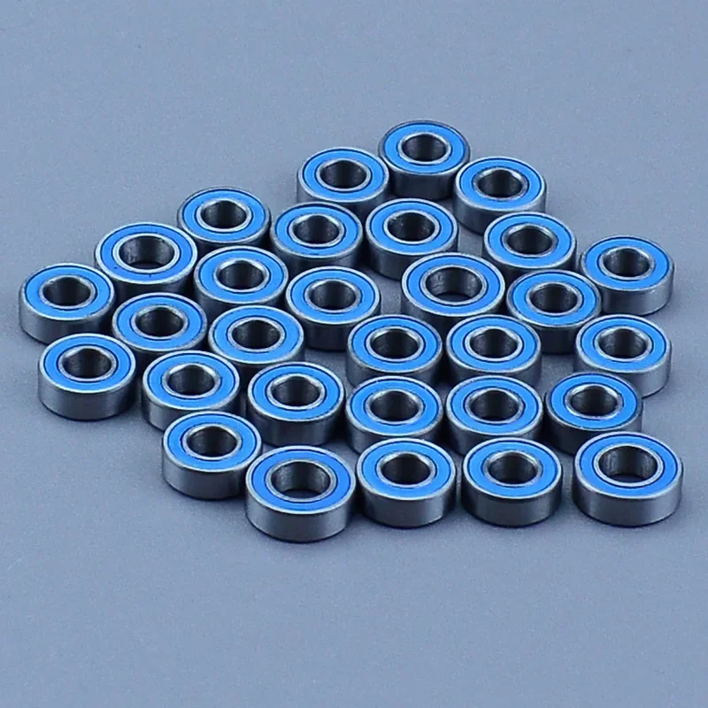 

RC Truck 30pcs Metal Bearings Kit 6x12x4mm 5x11x4mm for 1/14 Tamiya Semi Tipper Trailer SCANIA 770S VOLVO Blue Bearing Parts