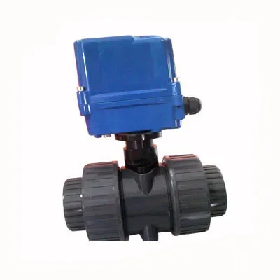 UPVC motorized ball valve thread BSP NPT 220V 24V DN50 dn40 motorized ball valve