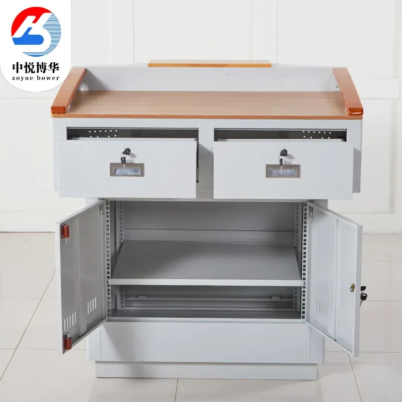 for Multimedia Steel Podium with Slide Screen Control for Teacher Classroom Audio-visual Education Central Control System