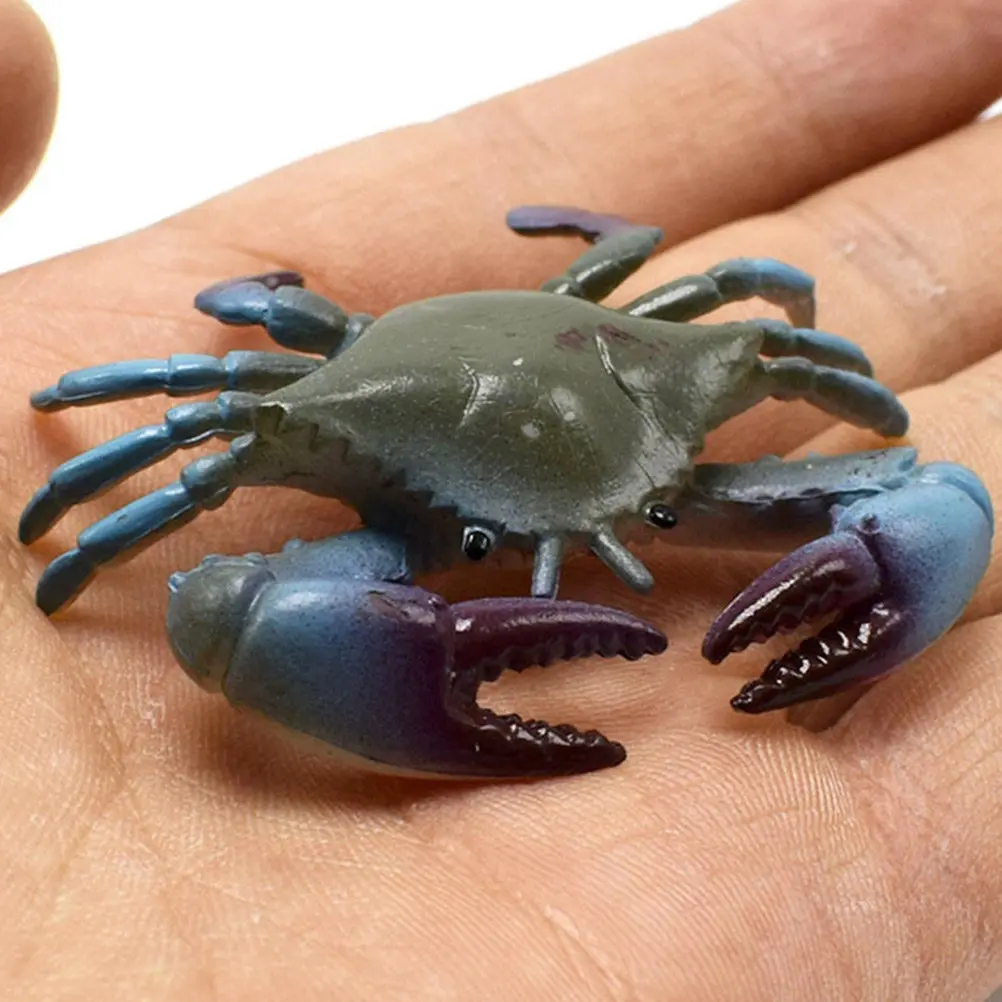 

8Pcs Simulation Sea Animal Crab Set Educational Development Cognitive Learning Durable Plastic Marine Animal for Kids