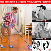 Chenille Dust Mop Slippers Home Floor Cleaning Mopping Shoes Water Uptake Foot Socks Mop Caps MultiFunction Cleaning Shoes 3