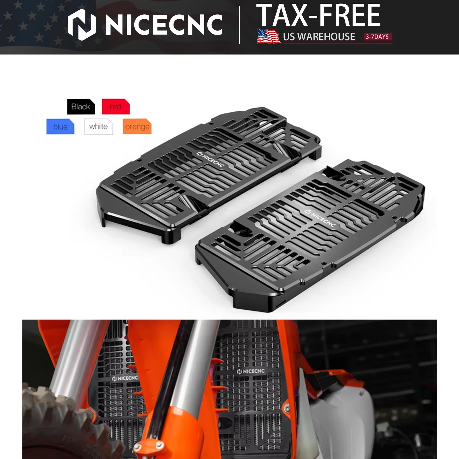 

2025 2024 For KTM EXC 300 EXC-F 350 SX 125 SXF 450 Radiator Guard Cover Protector Kit For Husqvarna TE 300 FE 450 GasGas EC 300