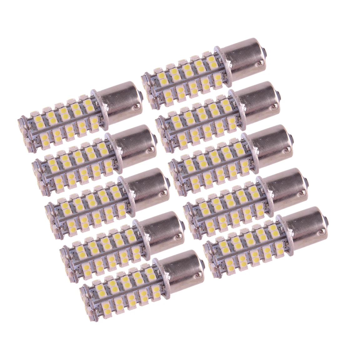 

10Pcs 12V Cool White 1156 BA15S 1073 1093 1129 SMD LED Interior Brake Stop Light Bulb For RV Camper Trailer Motorcycle 3528 Chip