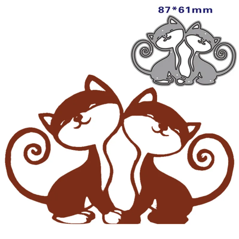 

Cat Kiss Metal Cut Dies Stencils for Scrapbooking Stamp/Photo Album Decorative Embossing DIY Paper Cards