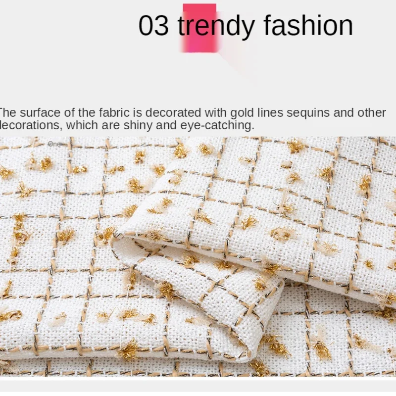 

Утолщенная твидовая ткань для жилета, пальто, платья, одежды, шитья своими руками, блестки, шерстяная ткань, черный, белый, красный, синий, полуметровая, зима