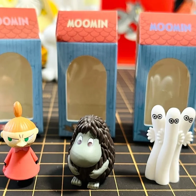 

Оригинальные миниатюрные фигурки Муми-троллей Bandai Gashapon, 5 шт., коллекционные модели, украшения, подарок для детей