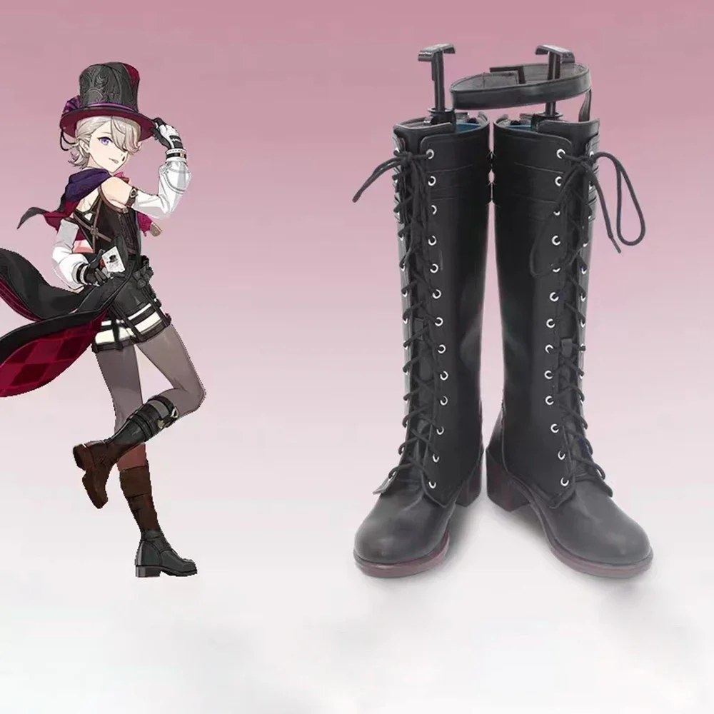 

New Game Cosplay BootS Genshin Impact Lynette Shoes Halloween Aksesori Dibuat Sesuai Pesanan