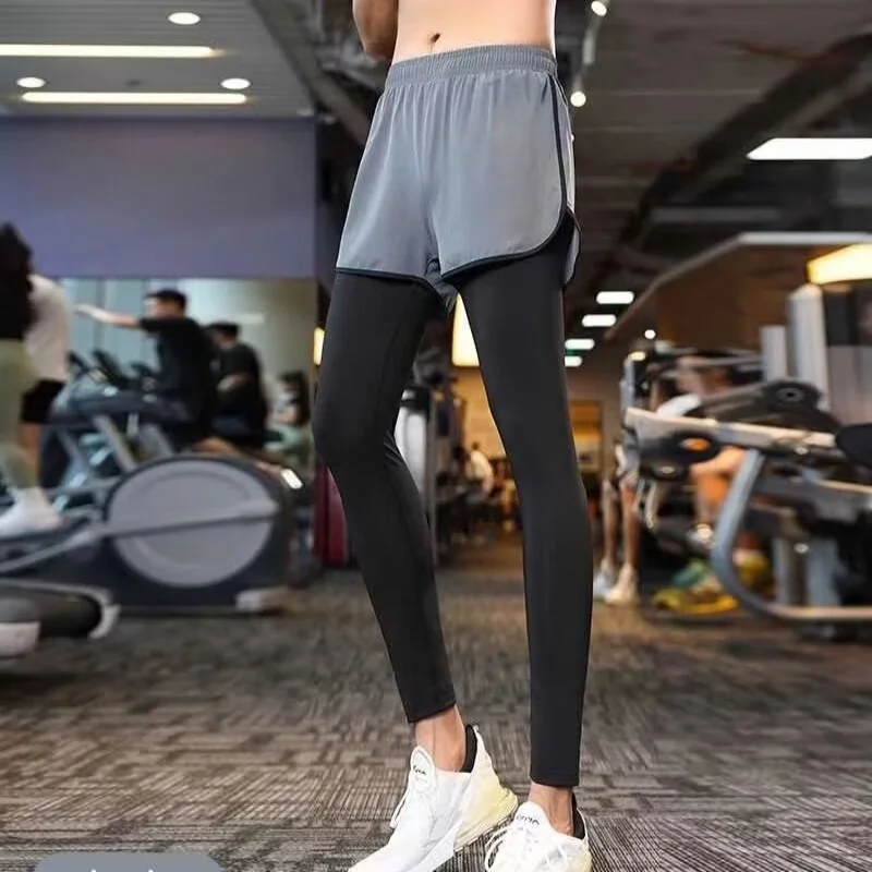 Women's Quick-Dry Yoga Pants with Split Design, High-Waisted Sports Leggings for Running and Gym Wear