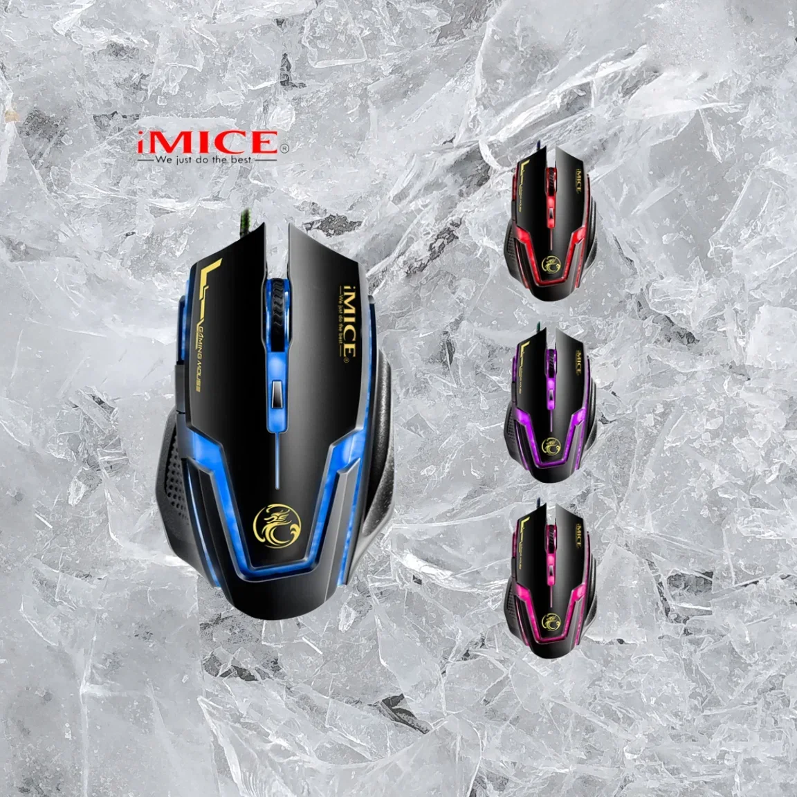 IMICE  A9 USB1.8M 6 Buttons  3200dpi  Professional Gaming Optical Wired Mouse Suitable For PC And Laptop LOL Dota Gamers