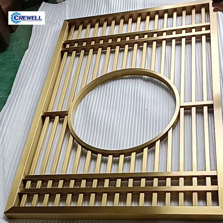 AIROW Quatrefoil Hollow Decorative Metal Grille for Interior Decoration