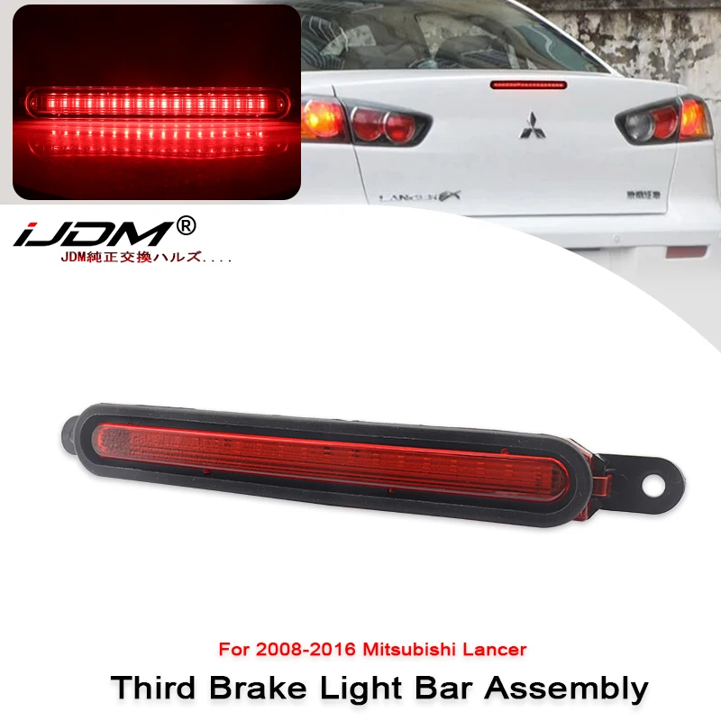 1PC Car Full LED 3rd Brake Light For Mitsubishi Galant Lancer EVO High Mount Brake Lights Accessories 2008-2016