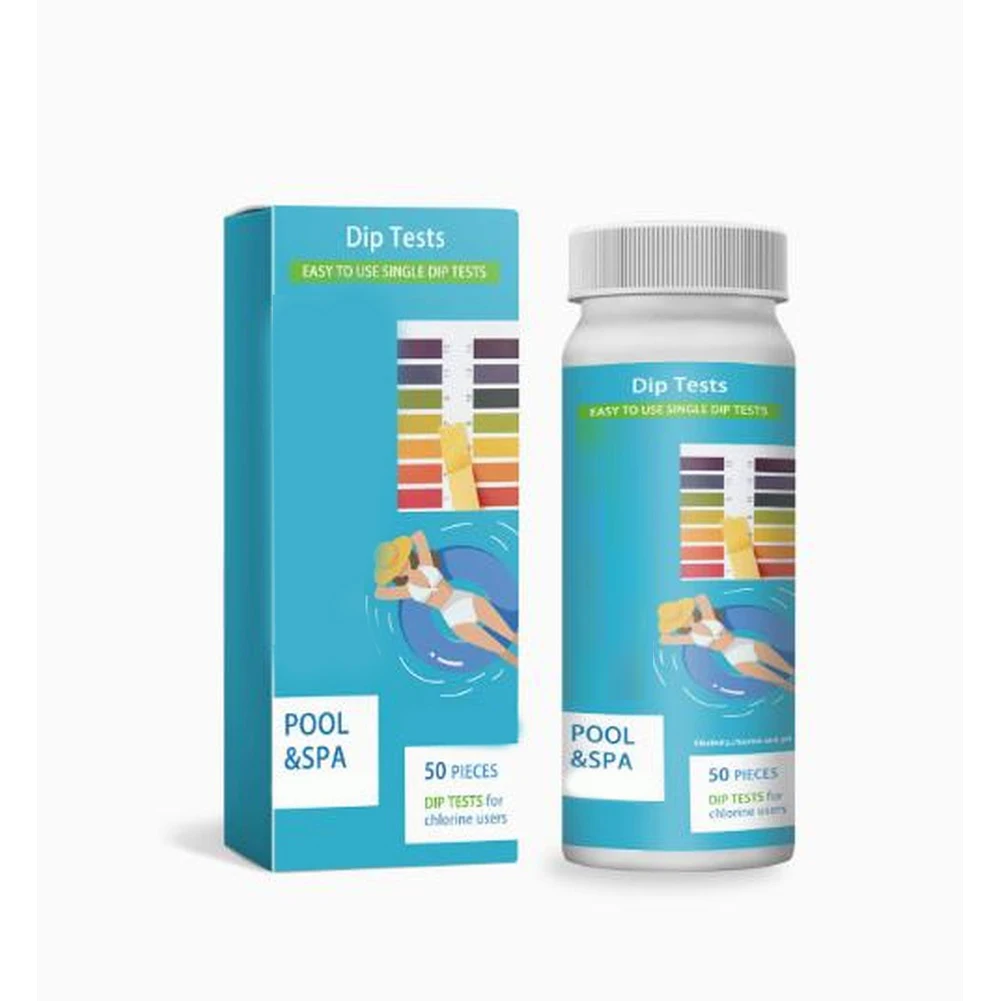 Pool Test Strips 3-in-1 Kit for Fast Accurate Detection of pH and Alkalinity Levels in Freshwater and Saltwater Pools