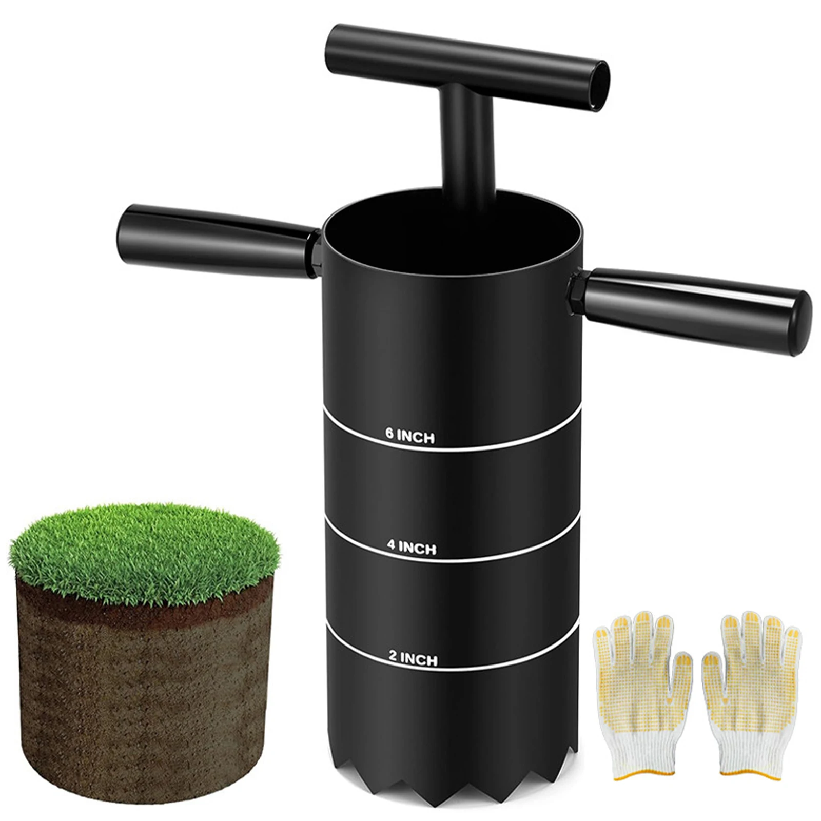 

Инструмент для выкапывания ям с отсоединяемой ручкой, из углеродистой стали, стандарт USGA, 2, 4 и 6 дюймов, для заднего двора, газона, сада, уличных тренировок