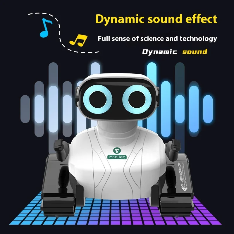 지능형 로봇 미니 소리 및 조명 리모컨 기계, 어린이 선물 모델 장난감, 2.4g