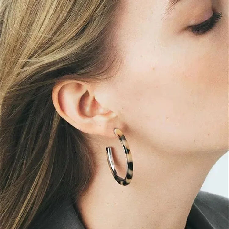 Withered Leopard Print Retro Exaggerated Tortoiseshell Earrings Jewelry Earrings Women's Earrings Ear Cuffs
