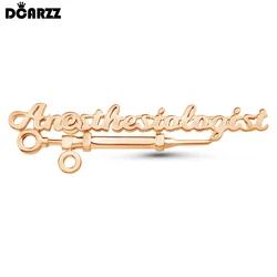 DCARZZ Medical Anesthesiologist Lapel Pin Creative Medicine Anesthesiology Jewelry Brooch Badge Gift for Doctor Nurse