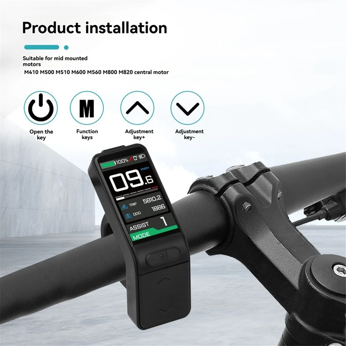 AA26P SW102/T شاشة الكريستال السائل دراجة كهربائية LCD متر 24 فولت 36 فولت 48 فولت يمكن لمحركات بافانغ M410 M500 MS10 M600 M560 M800 M820