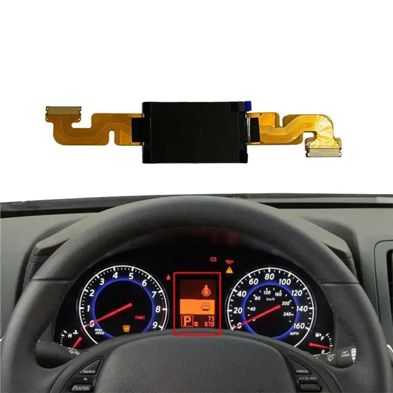 A04E-Car Dash LCD Display For Infiniti FX35 EX35 G35 G37 2008-2012QX60 Q70 Speedometer Instrument LCD Screen Pixel Repair