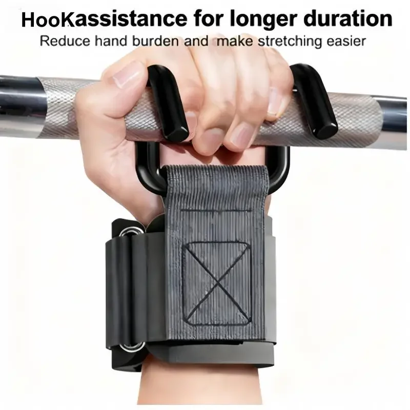 1/2 Stück Schwerkraft-Hakenhaken-Trainingsausrüstung – Hantel-Handgelenkbandagen, rutschfest, ideal für Fitnessstudio, Fitness und Krafttraining