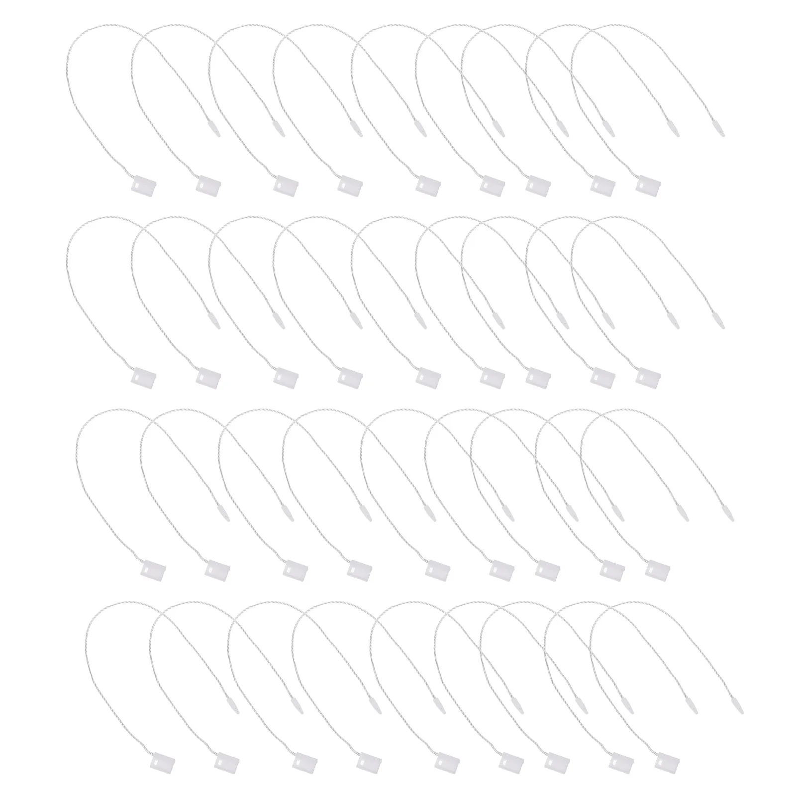 1000Pcs Plastic Snap Lock Tag String 18Cm Easy Attach Clothing Label Fasteners for Hang Tags Shoes Jewelry Wallet Luggage Gift