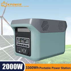 200-240V Portable Power Station 1500W 2000W 220V External Battery Electric 3300Wh Solar Generator Outdoor Camping Bank Supply