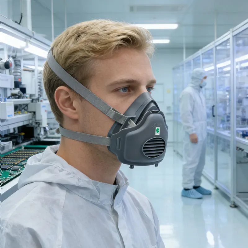 1pcs Protective Mask Security Tools Gas Mask Self Suction Filter Mask Formaldehyde Spray Industrial Respirator Protection Face