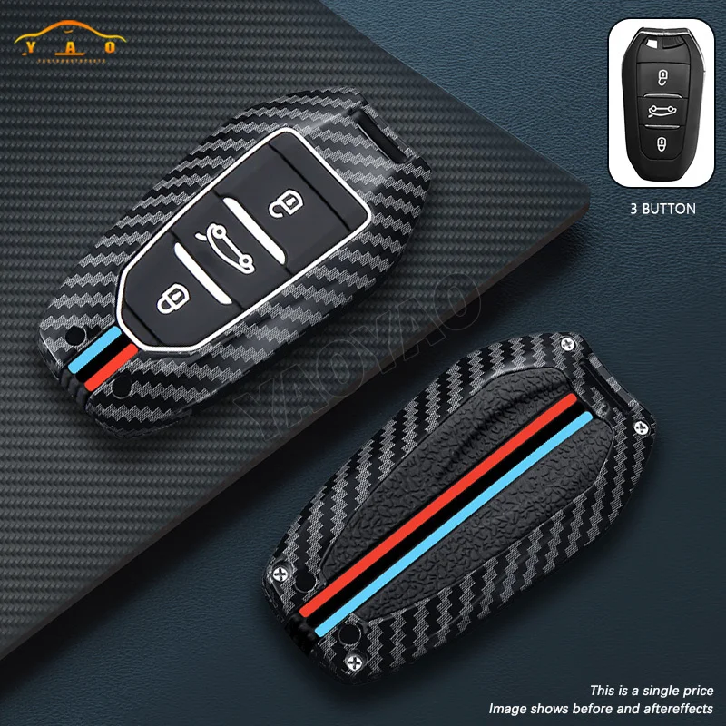 

Car Remote Key Case Cover For Peugeot 2008 3008 4008 5008 308 408 508 Citroen C1 C2 C4 C6 C3-XR Accessories