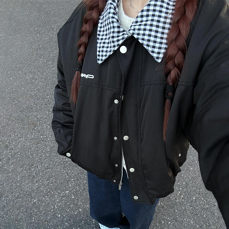 american-sle-emendado-bla-jaet-feminino-primavera-outono-novo-unico-muito-bonito-workwear-beisebol-orm-topo