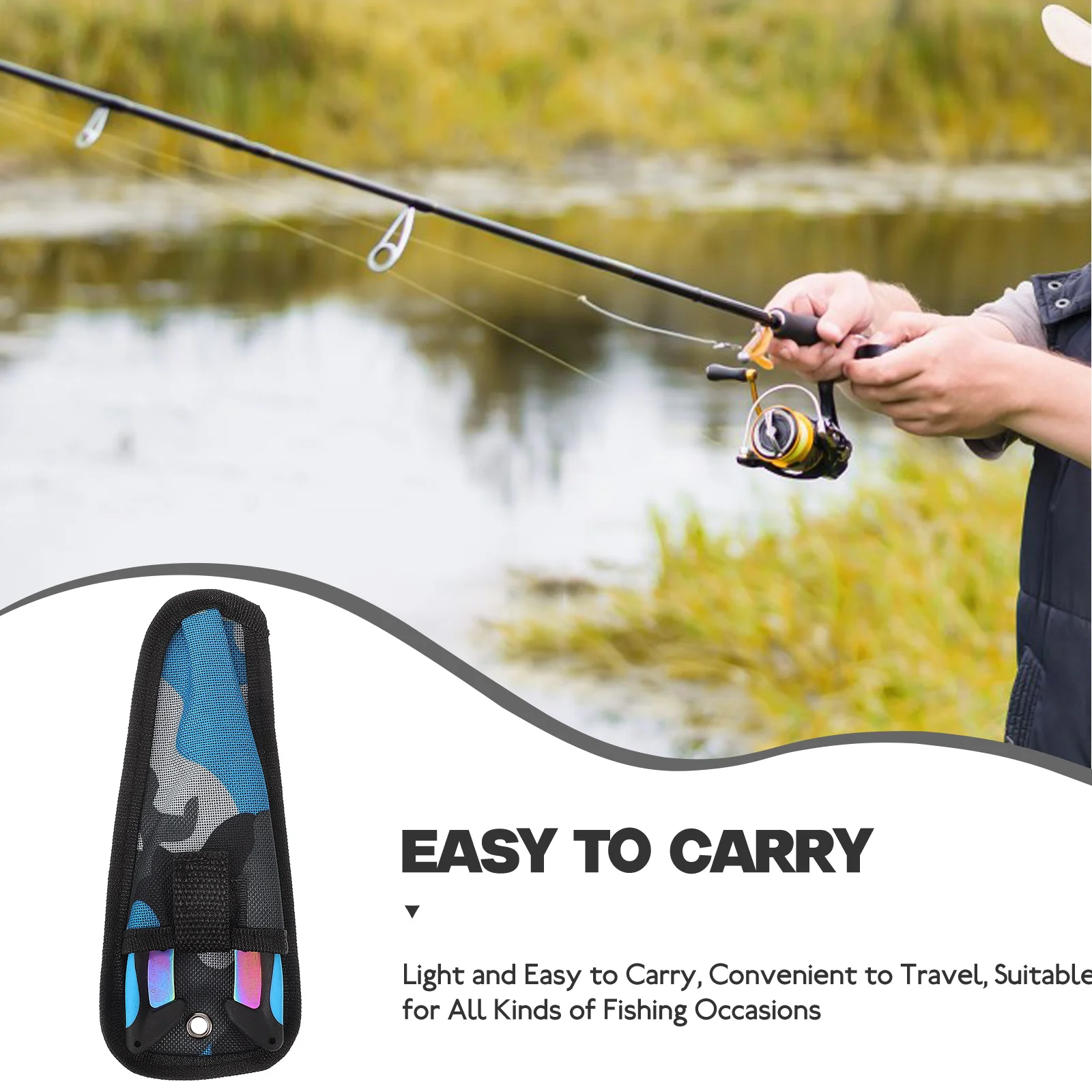 

Fishing Pliers Tackle Hand Accessory Multi-function Shear Tool Blue Black Color Rope Bag Stainless Steel Durable Compact Wire