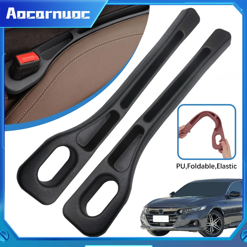 

2Pcs/set Car Seat Gap Filler Storage Strip Center Console Side Leak-proof Dustproof For Honda Accord 7 8 VII MKVII MK7 7th 8th