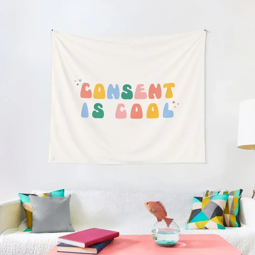 Consent Is Cool Tapestry Bedroom Decor Aesthetic Aesthetic Decoration Tapestry