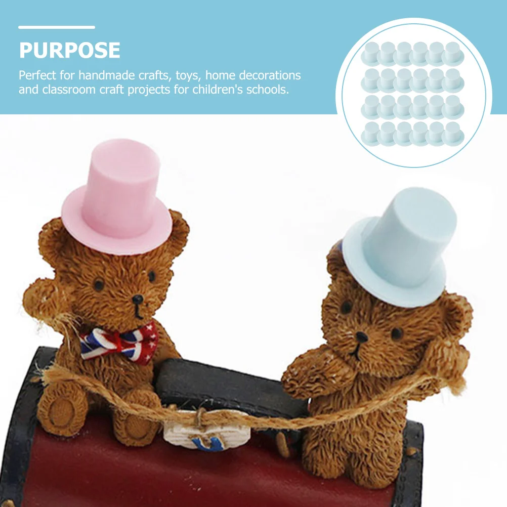 

120pcs Mini Top Hat Decorations 120 Pack Small Clown Hat For Diy Crafts Party Supplies Tiny Hats