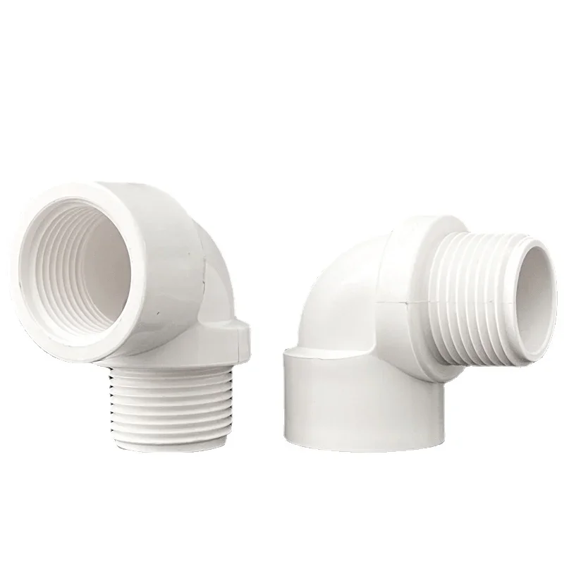 Outer tooth 90 degree elbow inner and outer screw thickened lengthened plastic pipe fittings, pipe fittings, PVC 4, 6 points