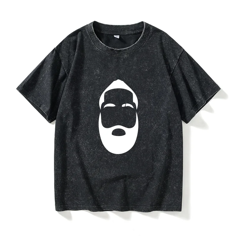 

Harden Baskeall Spor ort Sve round Ne T-irt ex Large Size Loose Fit Summer Couple's Casual Cotton Tee