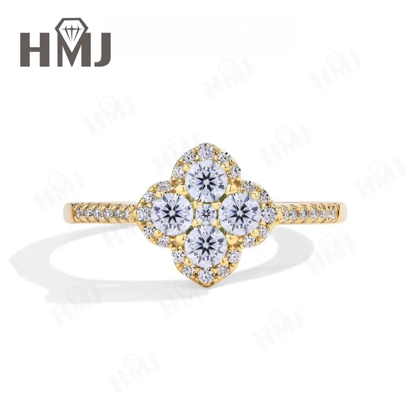 Flower Shape Ring Moissanite Diamond Peridot 925 Sterling Silver ​jewelry for Woman Premium Gift Multicolor Choice Banquet Charm