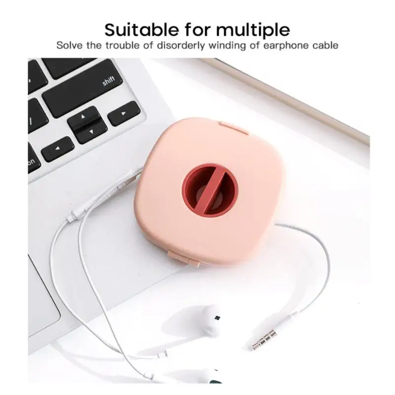 1~6PCS Cable Organizer Convenient Wire Storage Solution With Phone Holder Cable Management Innovative Rotating Cable Winder Box