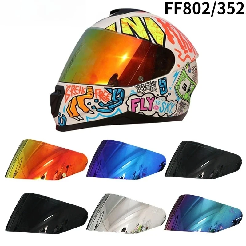 

Motorcycle Helmet Lens Full Face Motorcycle Helmet Visor UV-Proof for LS2 FF352 FF351 FF369 FF384 Goggles Full Face Helmet Lens