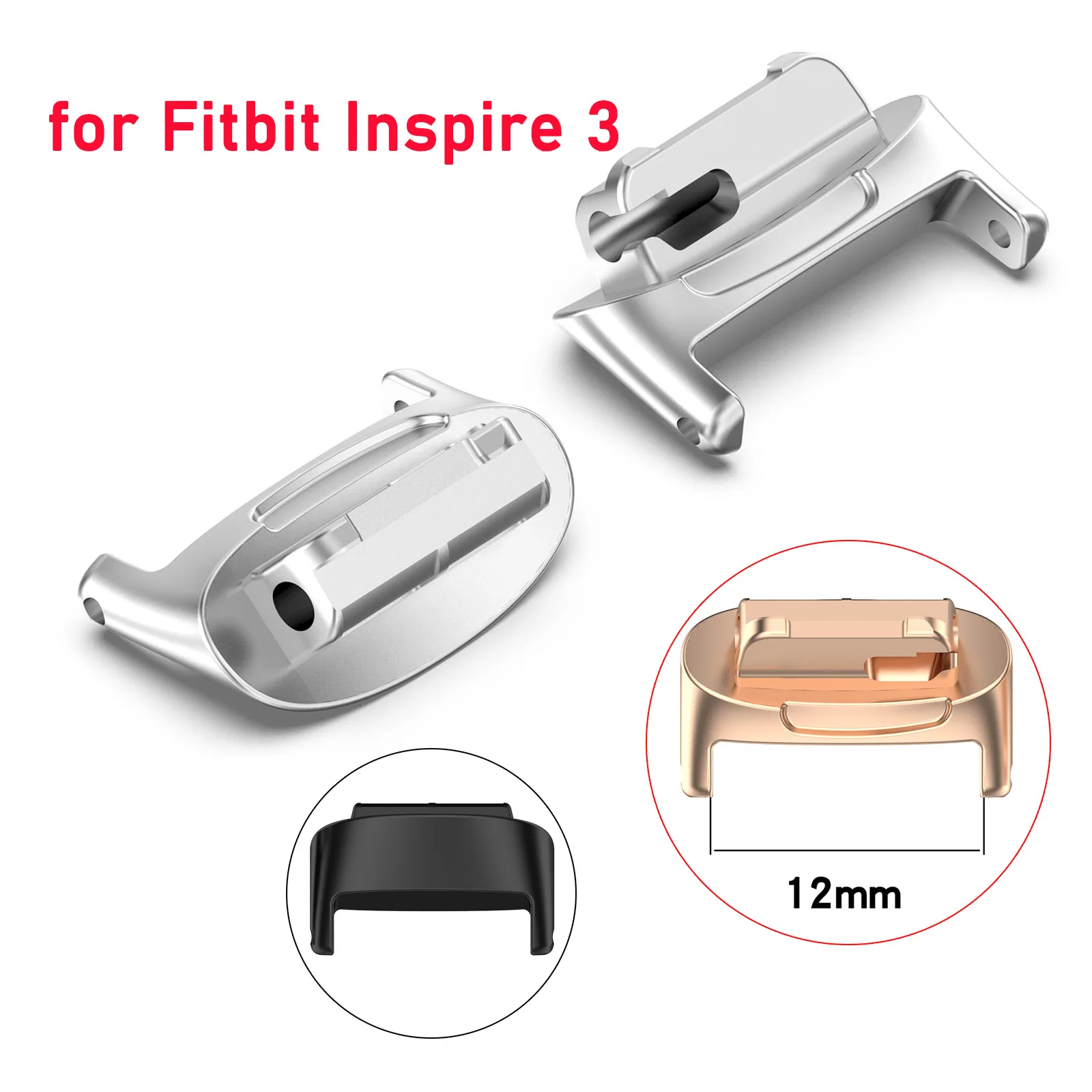 

Inspire 3 Connector 12mm Stainless Steel Replaceable Connection Adapter for Fitbit Inspire 3 Watch Accessories Inspire3 Heads