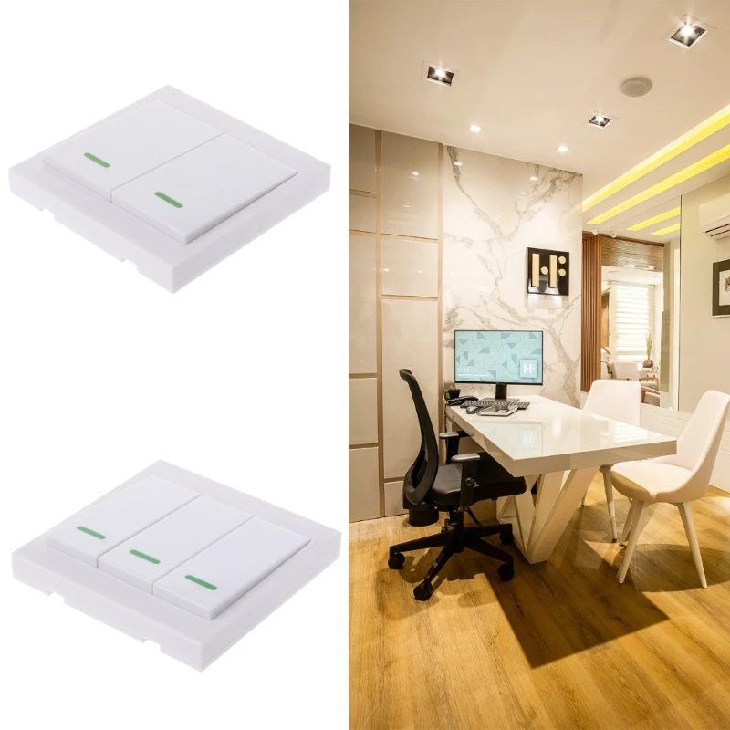 1 interruptor Panel pared 433MHZ 315MHZ 50M placa pared Control remoto largo alcance para sala estar 164 pies