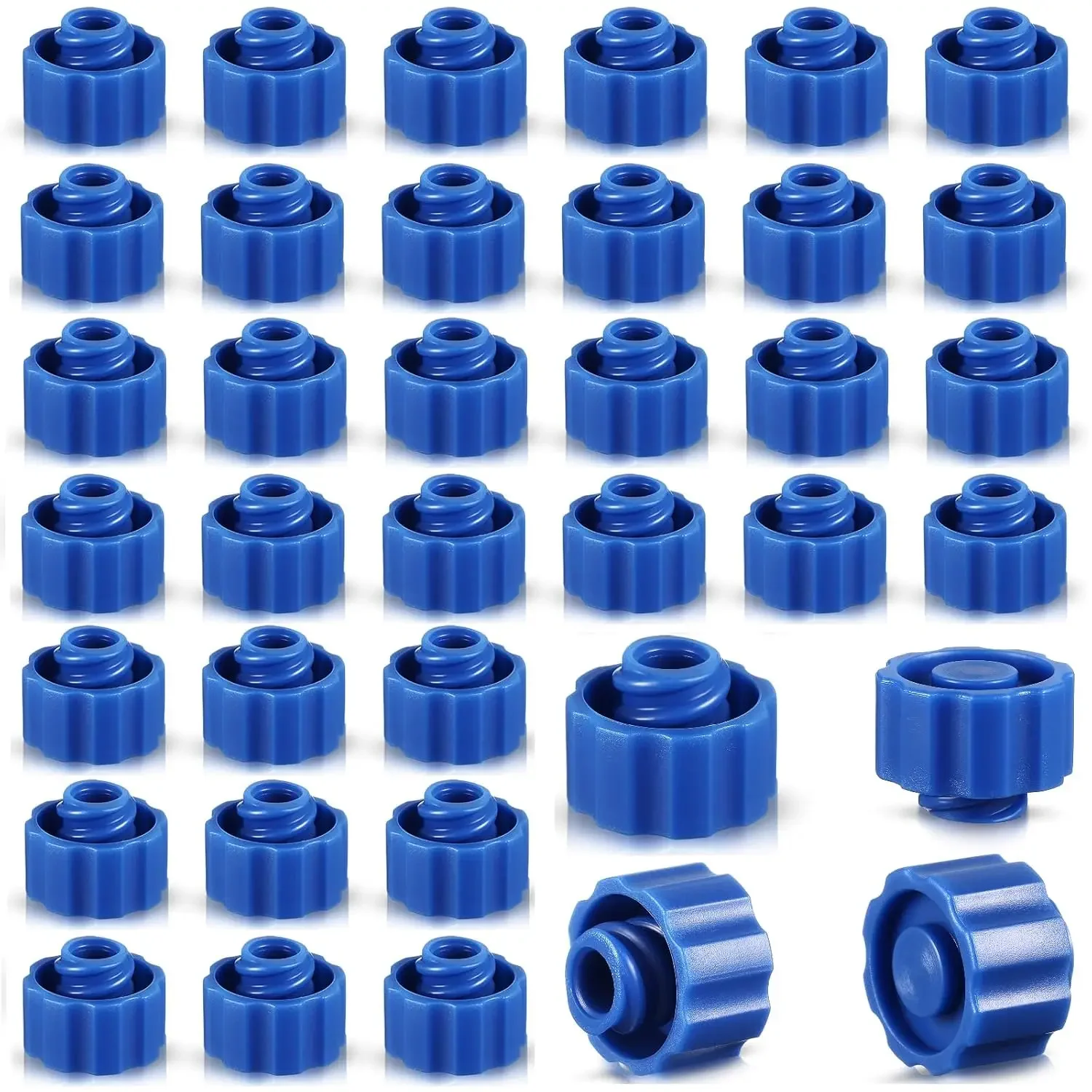Blue Plastic Syringe Tip Caps Anti-leak End Stopper for Lab Feeding Tube Liquid Storage Supplies