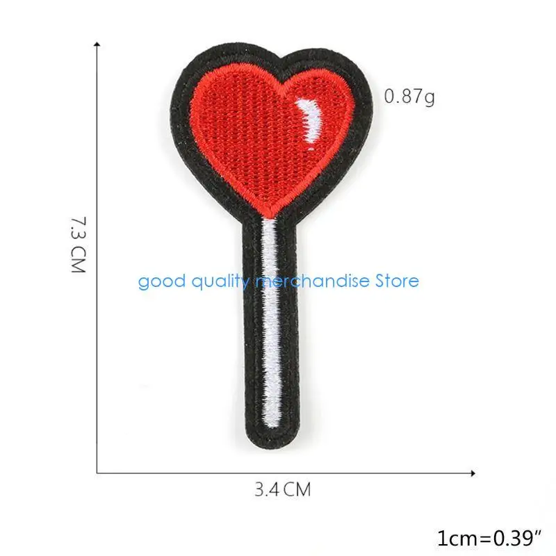 Y5JD 20Pcs Cartoon Sweets Lollipop Ice Cream Patches Iron On Kids Embroidered Decorative Sewing Applique for Clothes Bag DIY