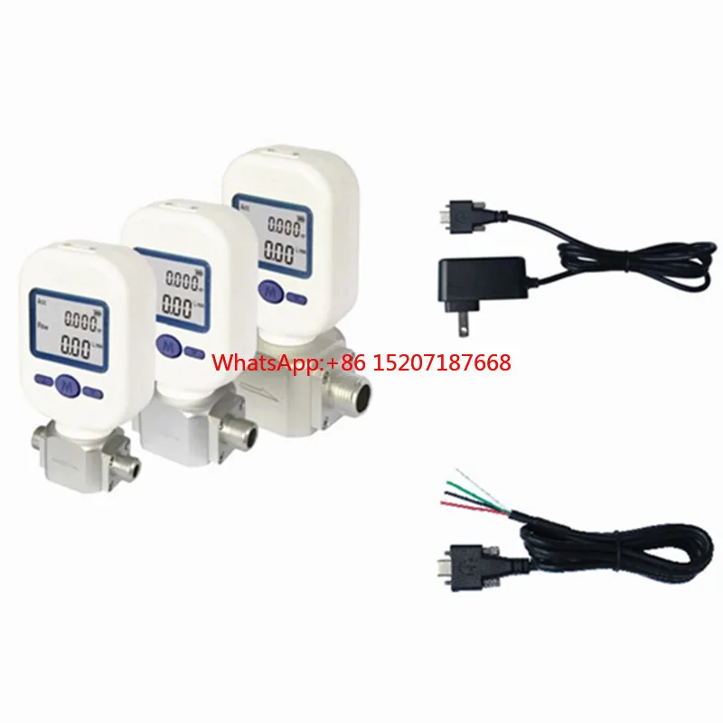 Digital mass flow meter oxygen o2 gas with control valve