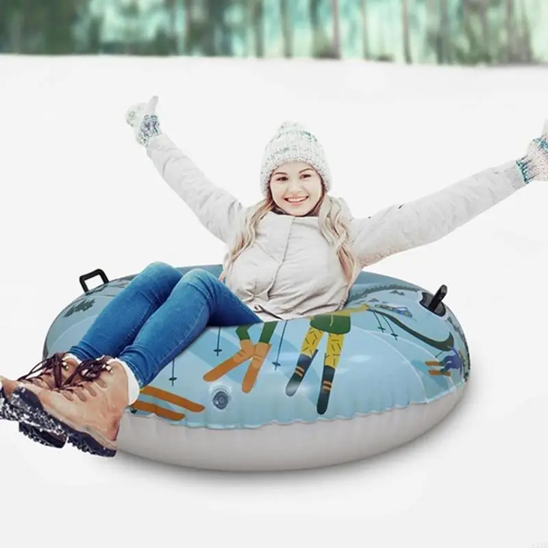 

Надувная снежная трубка с ручками, складные снежные сани, зимние снежные сани, игрушка, утолщенная лыжная трубка для катания на