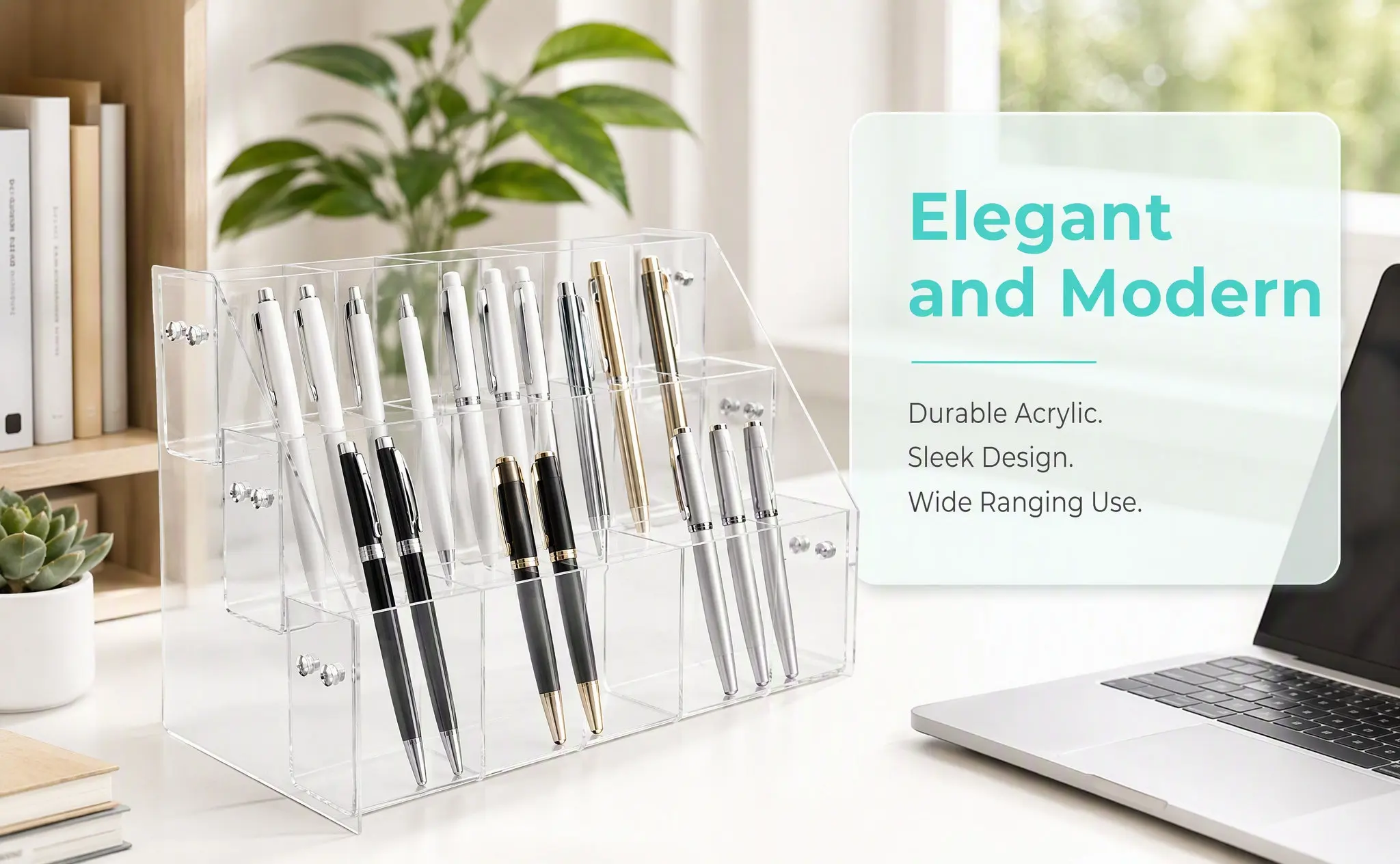 bookmark-holder-display-acrylic-pen-stand-brush-clear-markers-organizer-art-storage-rack-pencil
