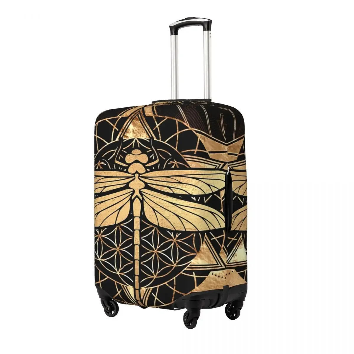 Dragonfly Geometric Vintage Print Luggage Protective Dust Covers Elastic Waterproof 18-32inch Suitcase Cover Travel Accessories