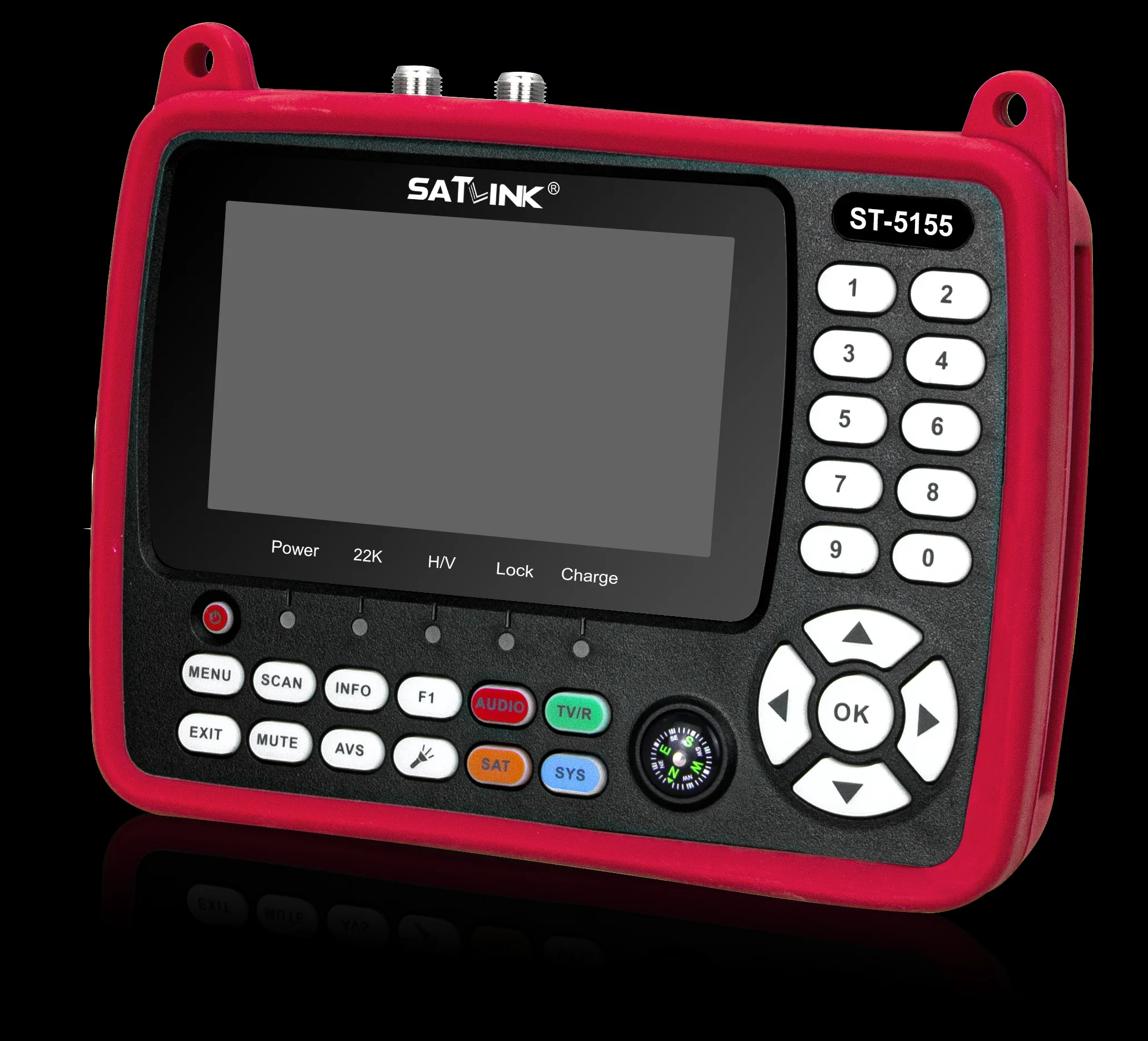 SATLINK ST-5155 DVB-S2X DVB T2/C,H.265 콤보 HD 디지털 위성 TV 파인더 미터 4.3인치 LCD QPSK