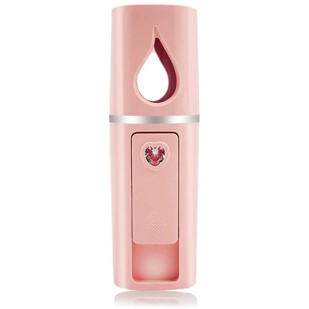 Mini Vapeur Facial Portable pour Extensions de Cils, Appareil d'Atomisation avec Miroir Rose